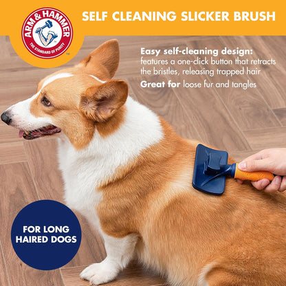 Arm & Hammer Deodorizing Dog Grooming Comb, Fragrance Transfer Technology with Baking Soda, Fine & Standard Teeth for Detangling & Flea Removal, Dematting Tool for Dogs, Sweet Apple & Rose Scent