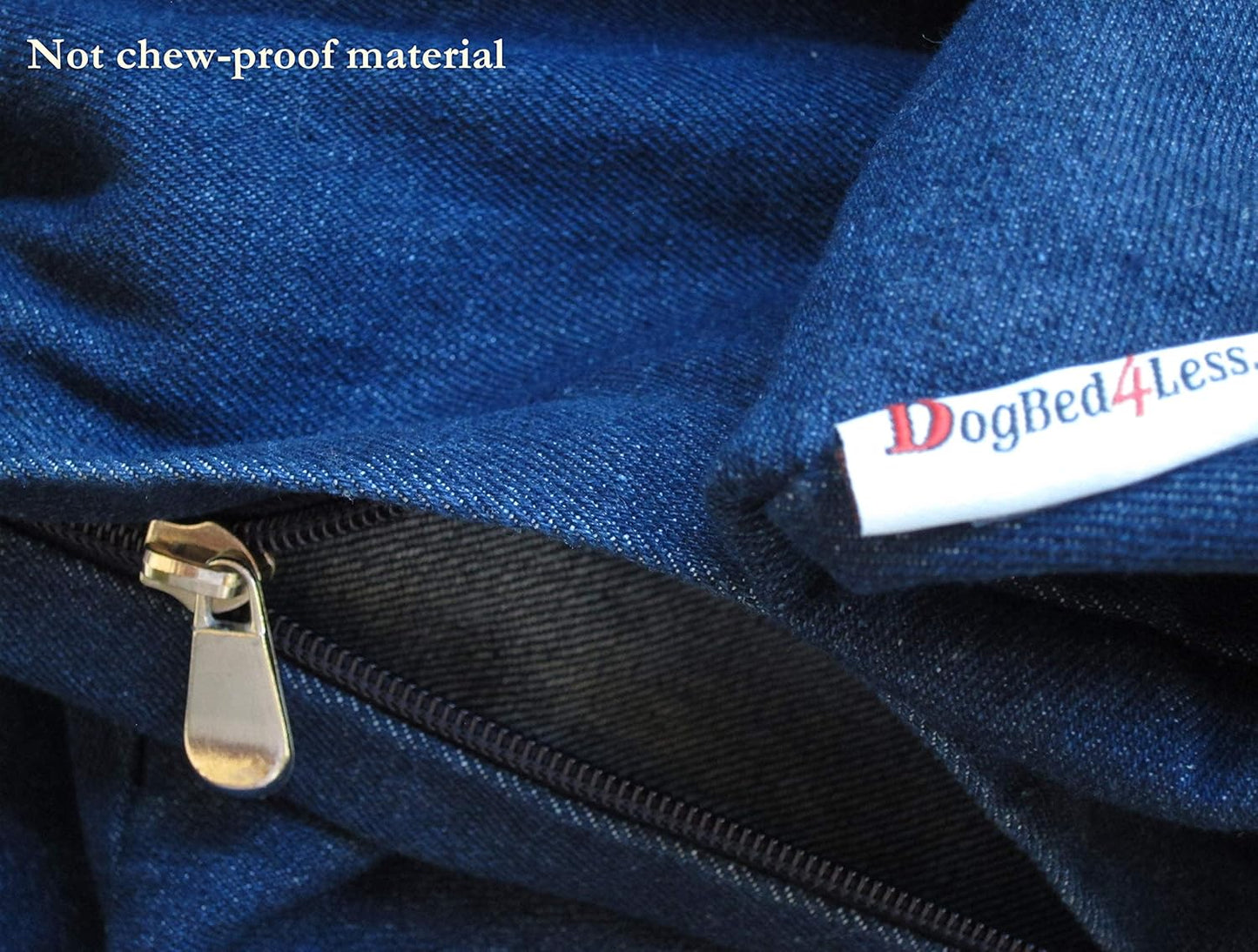 Dogbed4less Large Orthopedic Memory Foam Dog Bed for Medium to Large Dogs with Durable Waterproof Internal Case, Removable Washable Denim Cover + Bonus Pet Bed Cover, 41X27X4 Fit 42X28 Dog Crate, Blue