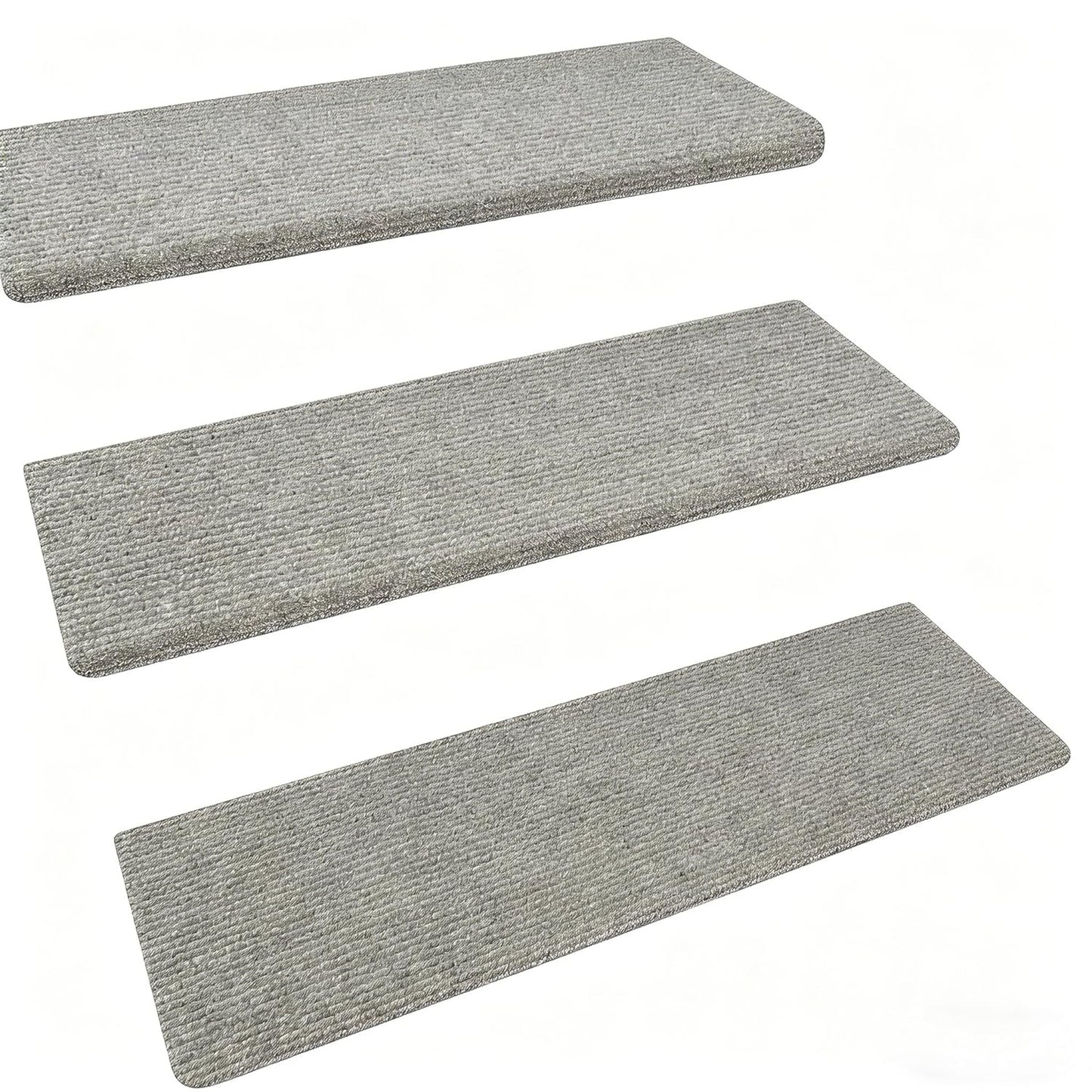 15 Pack Stair Treads for Wooden Steps Carpet Mat Runner Rug Non Slip for Outdoor Indoor Dog(30inX8in) (Grey)