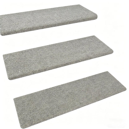 15 Pack Stair Treads for Wooden Steps Carpet Mat Runner Rug Non Slip for Outdoor Indoor Dog(30inX8in) (Grey)