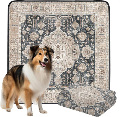 Dogcator Washable Pee Pads for Dogs, 2 Pack Reusable Puppy Training Pads. 36''x48'' Super Absorbent Dog Rugs, Non-Slip and Leakproof Pee Mat for Dogs, Whelping Pads for Crates and Floors