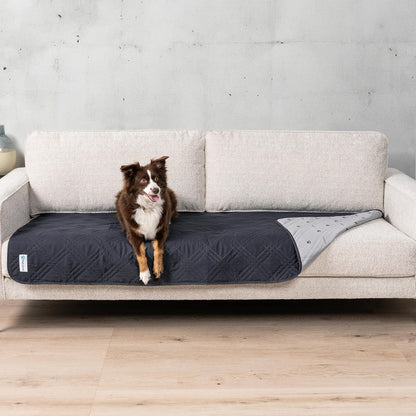 PetAmi Waterproof Couch Cover for Dogs, Reversible Furniture Cover Sofa Protector for Pet Cat Bed, Washable Blanket Dog Cover for Couch Seat, 52x82 Gray
