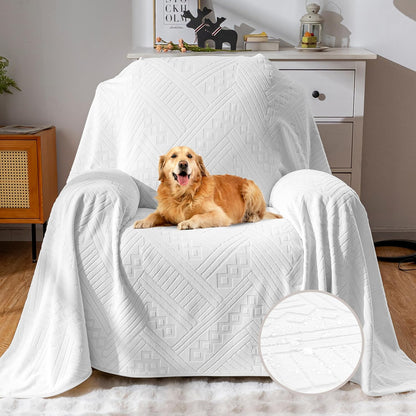 Waterproof Couch Cover, Reversible, Pet-Friendly, Washable and Anti-Slip Couch Covers for Sofa Protection with 3 Cushions, Sofa Slipcovers for Dogs and Cats (71×118in/Brown)