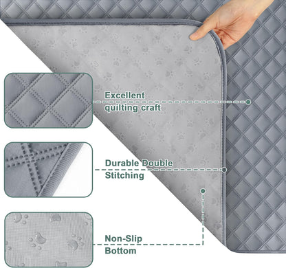 Eterish Reusable Washable Pee Pads for Dogs Large/Extra Large 36'' x 41'' 2 Pack, Absorbent Pet Puppy Dog Training Pads Non-Slip, Waterproof Whelping Potty Pads for Dogs Leak-Proof
