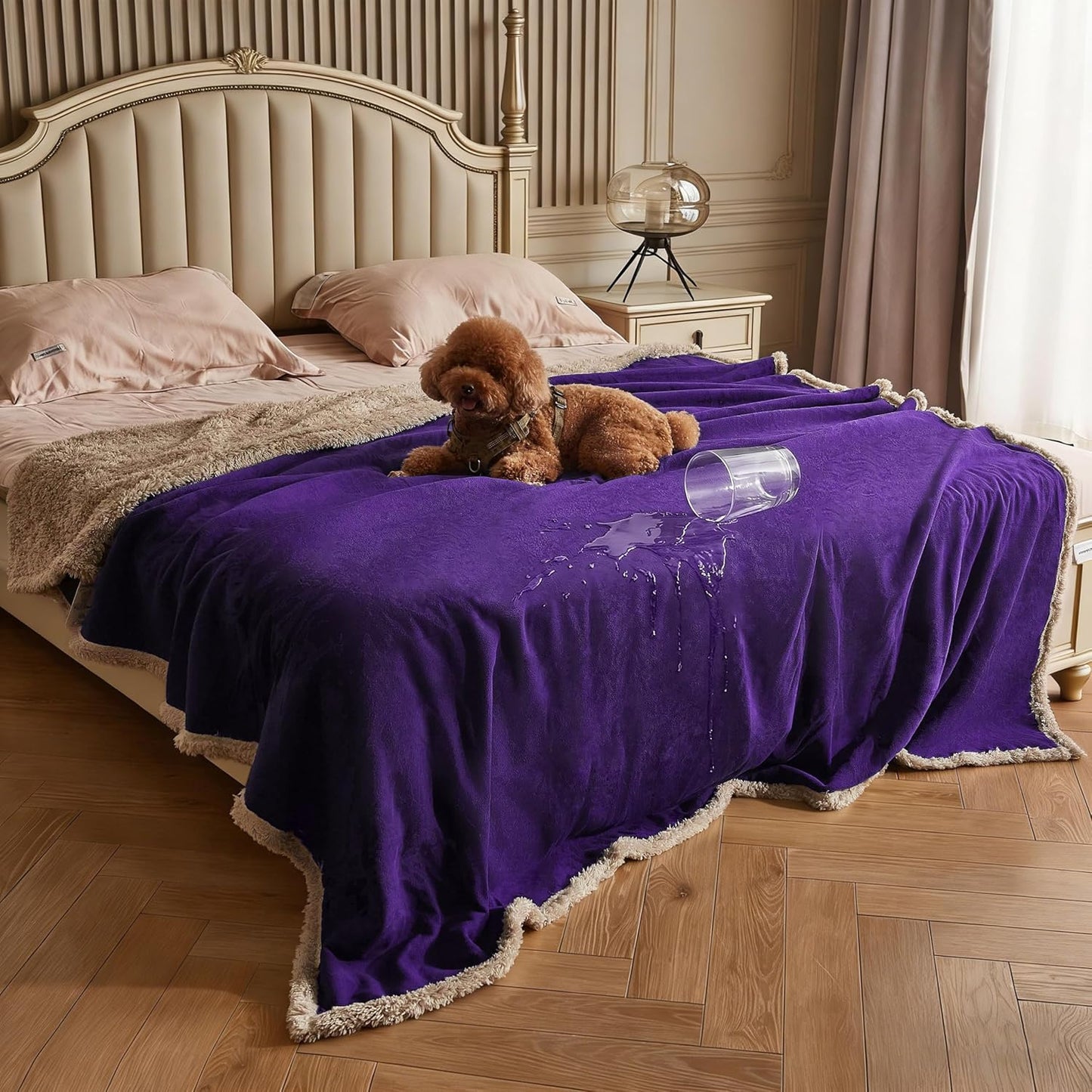 Kritter Planet Waterproof Dog Blanket, Reversible Water Proof Pet Blanket for Couch, Bed & Sofa, Washable Couch Covers for Large Dogs - Protects Furniture from Fur, Dirt, and Accidents