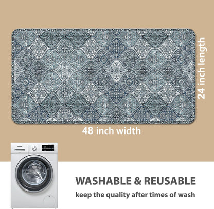 nunubaby Washable Pee Pads for Dogs, Stylish, Non-Slip and Leak-Proof Pee Pads. Reusable Potty Pads for Dogs for Crates and Floors.(Beige/Multi, 24" x48" )