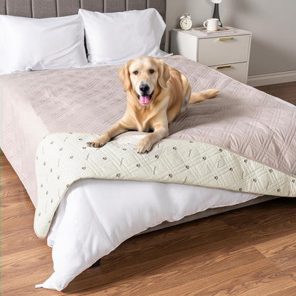 PetAmi Waterproof Couch Cover for Dogs, Reversible Furniture Cover Sofa Protector for Pet Cat Bed, Washable Blanket Dog Cover for Couch Seat, 52x82 Gray
