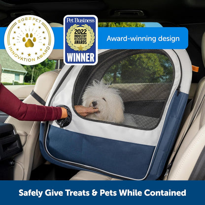 PetSafe Happy Ride Collapsible Dog Car Crate, Foldable Travel Crate for Pets Up to 60 Lbs