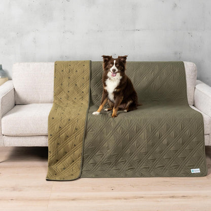 PetAmi Waterproof Couch Cover for Dogs, Reversible Furniture Cover Sofa Protector for Pet Cat Bed, Washable Blanket Dog Cover for Couch Seat, 52x82 Gray