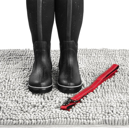 DogBuddy Dog Door Mat for Muddy Paws, Absorbent Microfiber Pet Rug, Waterproof Non-Slip Doormat, Washable Rugs for Dogs, Entryway Indoor Outdoor Mat, Dog Supplies (Medium, Shadow)