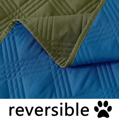 hyha Waterproof Dog Bed Blanket, Soft Pet Blankets, Waterproof Couch Cover for Dogs, Reversible Sofa Covers Washable for Furniture (30x70 Inch, Grey/Dark Grey)
