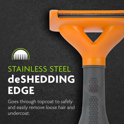 FURminator Large Dog Undercoat deShedding Tool for Long Hair, Reduces Loose Hair From Shedding