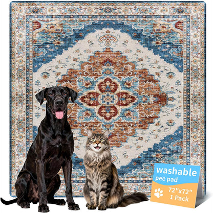 Washable Pee Pads for Dogs, Reusable Puppy Potty Training Pads, Ultra-Absorbent Thick Waterproof Leak-Proof Non-Slip Pads & Mat for Crate, Playpen, Floor, Whelping & Housebreaking , 2 Pack 18"x24"