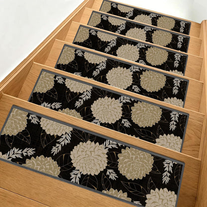 Non-Slip Stair Treads for Wooden Steps 15pcs,8"x30" Stair Carpet Treads for Indoor Use,Peel and Stick Stair Runners,Washable Reusable Adhesive Backing,Pet-Friendly Stair Capet for Kids,Elders,Dogs