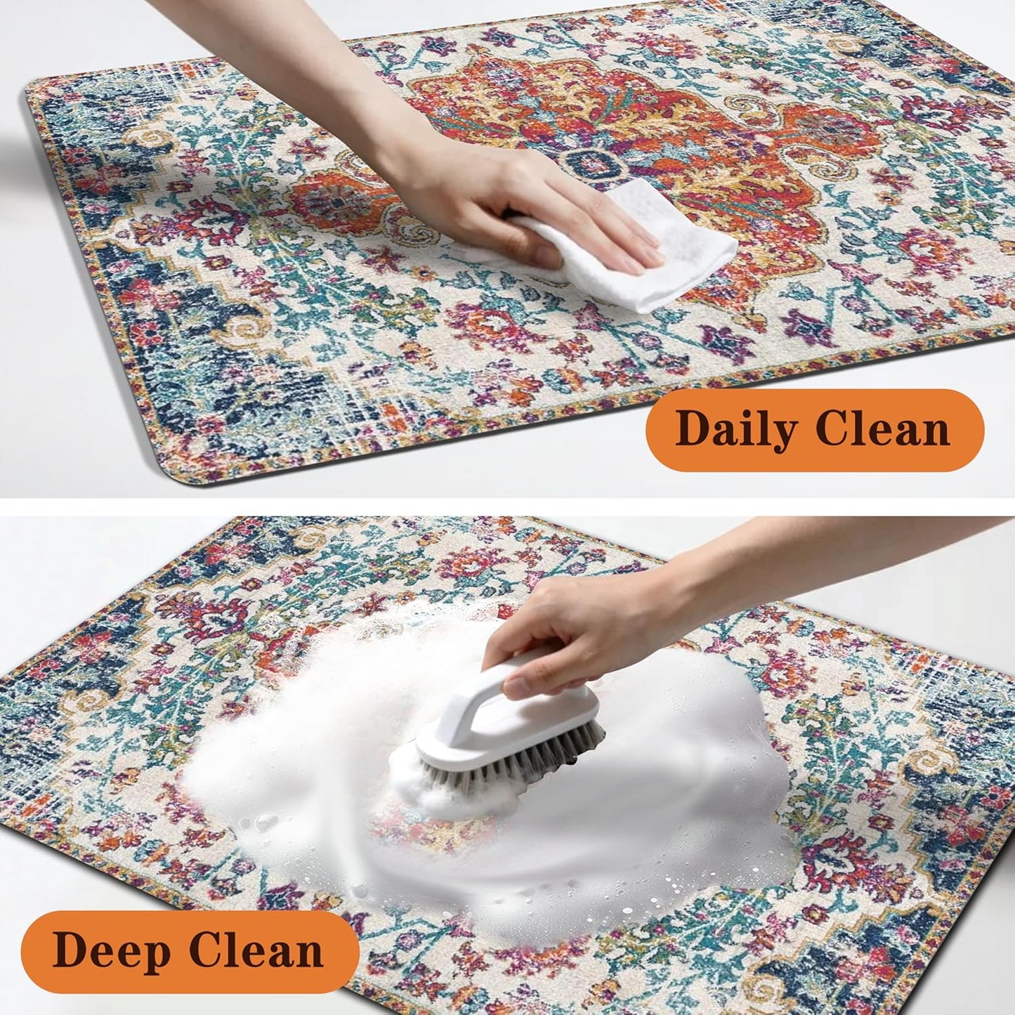 Pet Feeding Mat for Floors Waterproof Dog Mat for Food and Water Absorbent Quick Dry Non Slip mat for Cat Bowls