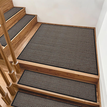 Stair Treads Non Slip, Rubber Backing Stair Treads for Wooden Steps, 15 PCS Thicken Linen Carpet Stair Runners Indoor for Kids Elders and Pets, No Residue Stair Carpet Treads, 8"x30", Beige