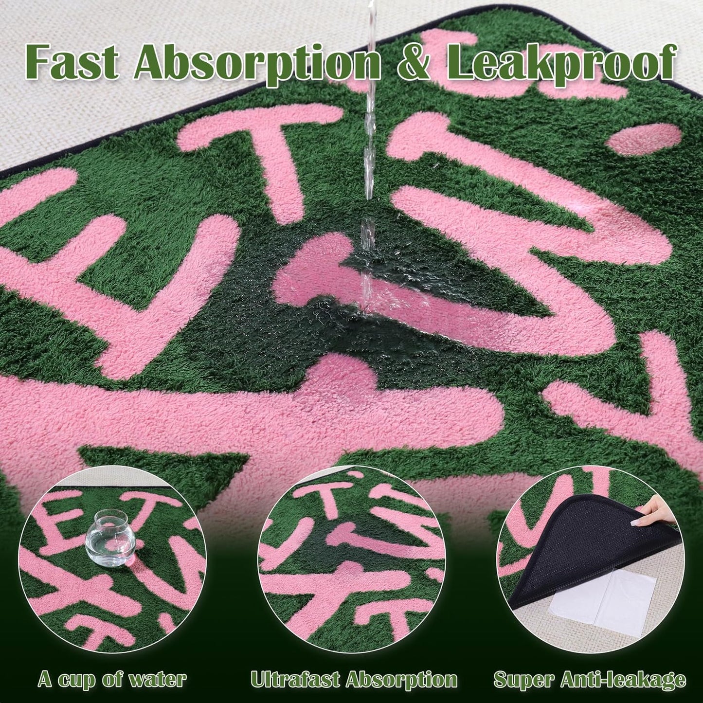 Qeils Reusable Puppy Pads, Washable Pee Pads for Dogs 2 Pack Durable Absorbent Leakproof Dog Training Pads for Home or Travel, Non-Slip Wee Wee Pads Potty Pads 18"x24"