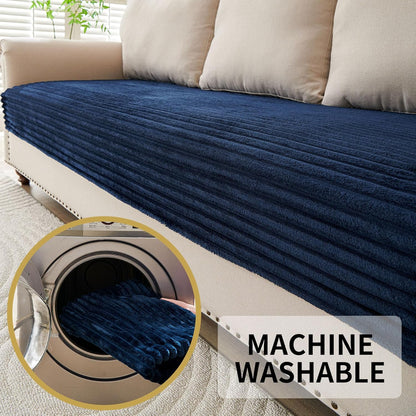 HAOMAIJIA Waterproof Couch Cover for Dogs Washable,Faux Fur Pet Couch Covers for Sofa,Soft Dog Bed Cover Non-Slip Couch Covers for 3 Cushion Couch Sofa Pet Friendly (Grey, 35" x 74")