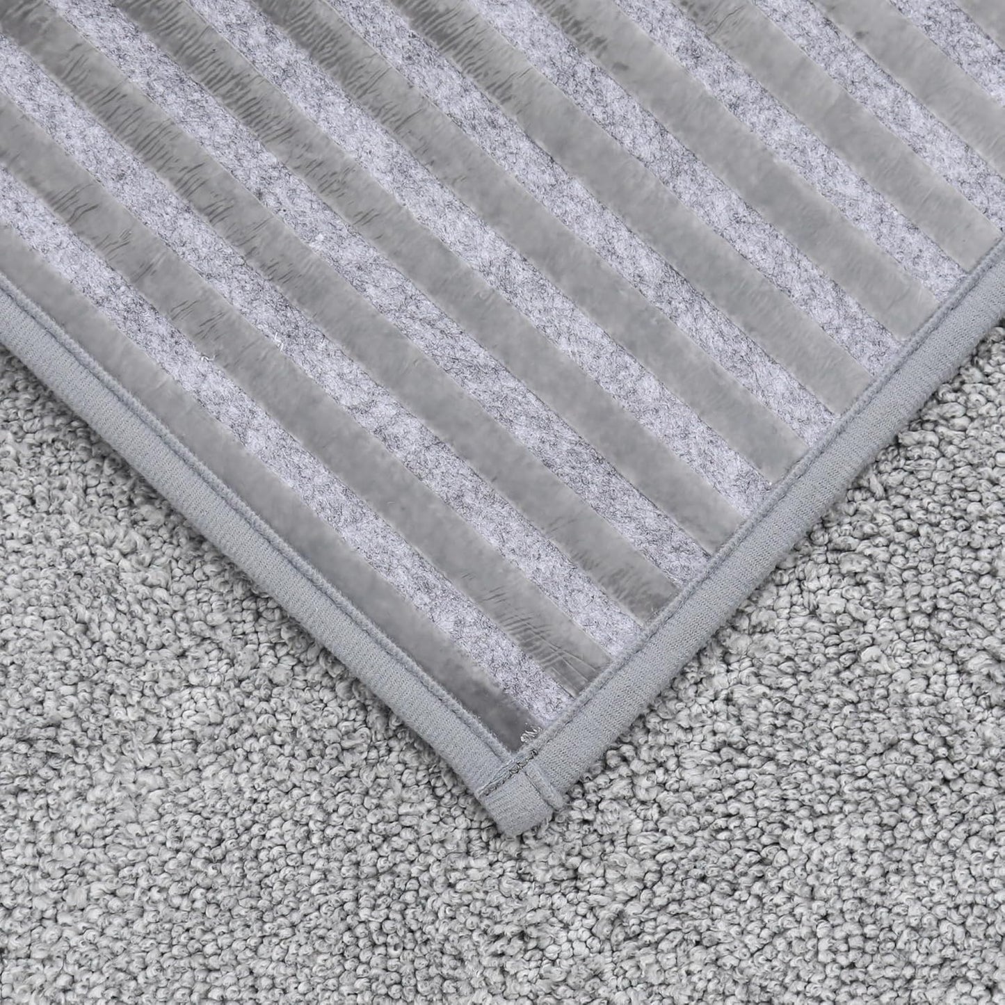 COSY HOMEER Edging Stair Treads Non-Slip Carpet Mat 28inX9in Indoor Stair Runners for Wooden Steps, Edging Stair Rugs for Kids and Dogs, 100% Polyester TPE Backing (7pc, Beige)