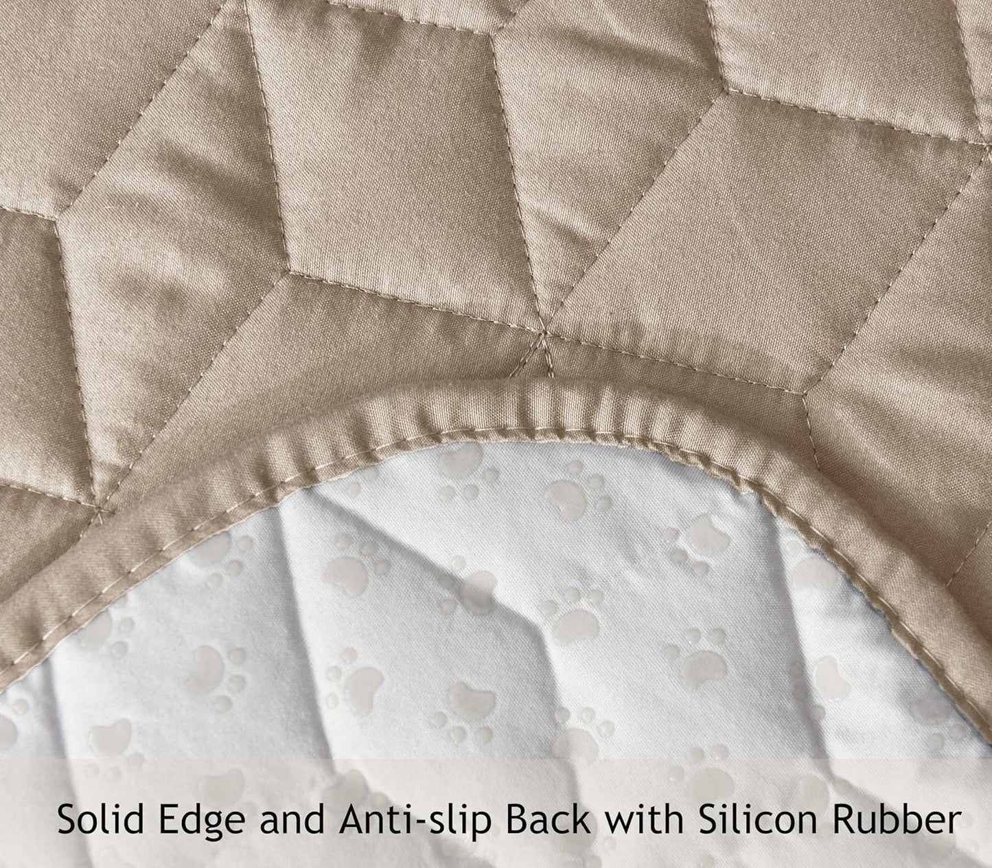 Ameritex Couch Sofa Slipcover 100% Waterproof Nonslip Quilted Furniture Protector for Dogs, Children, Pets, Machine Washable (Beige, 68")