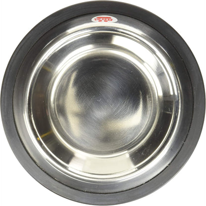 Loving Pets Stainless Steel Non-Tip Dog Bowl – Heavy Duty No Spill Dog Bowl with Removable Rubber Base – Durable, Non-Skid Stainless Steel Dog Food Bowl & Dog Water