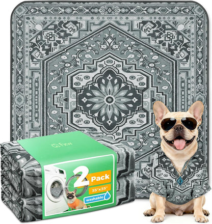 FXW Washable Pee Pads for Dogs, Puppy Pads with Super Absorbent, Specifically Designed for FXW Rollick/Homeplus 24inch 6 Panels Dog Playpen, 39" x 63" Rectangle, Khaki, 1 Pack