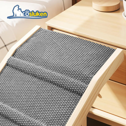 𝟐𝟎𝟐𝟔 𝐔𝐩𝐠𝐫𝐚𝐝𝐞𝐝 Dog Ramp for Bed, 64" Long Foldable Pet Ramp for Small Large Dogs, Dog Ramps for High Beds Car, High Traction with Platform 6 Adjustable Heights 24" to 30" Up to 220LBS Black