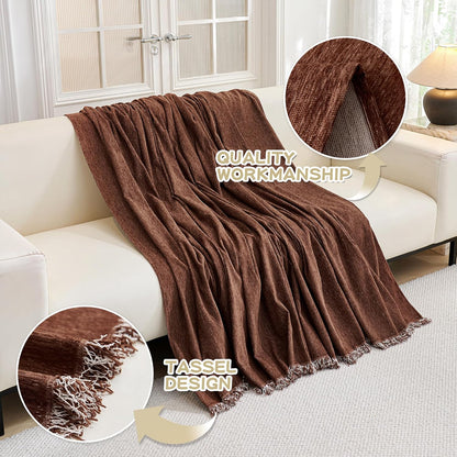 MYSKY HOME Couch Cover for Dogs, Washable Couch Covers, Non Slip Sofa Cover, Couch Cover 2 Cushion Sofa Dogs Furniture Protector with Tassels, Chenille Sofa Slipcover for Pets, 71"x118", Dark Grey
