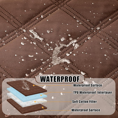 Smiry Waterproof Dog Bed Cover Blanket 30x70, Soft Reversible Pet Blanket, Washable Leakproof Cats Dogs Couch Cover for Sofa, Couch, Furniture, Grey/Dark Grey