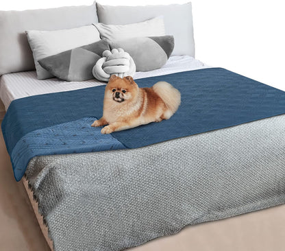 PetAmi Waterproof Couch Cover for Dogs, Reversible Furniture Cover Sofa Protector for Pet Cat Bed, Washable Blanket Dog Cover for Couch Seat, 52x82 Gray