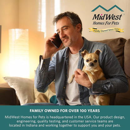 MidWest Homes for Pets QuietTime Dog Bed - White Fleece Bolster, Ultra-Soft and Machine Washable, Fits 24-Inch Crates and Carriers, for Small Breed Dogs