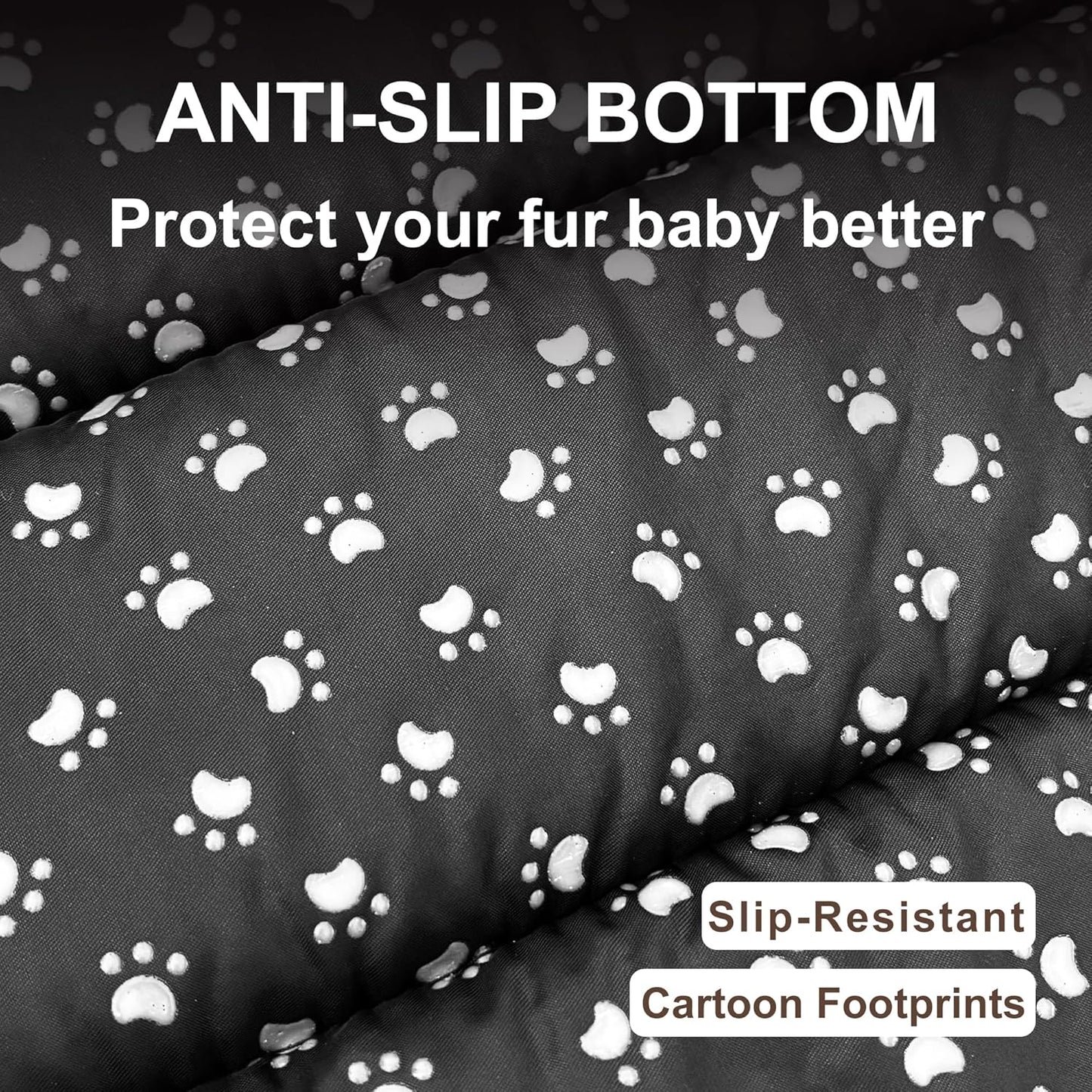Dog Bed Mat, Reversible Crate Pad & Cute Dog Bed - Machine Washable Kennel Mat with Ultra Soft for Small Dogs (Cool/Warm), 24" x 18", Grey&Star