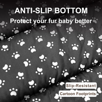 Dog Bed Mat, Reversible Crate Pad & Cute Dog Bed - Machine Washable Kennel Mat with Ultra Soft for Small Dogs (Cool/Warm), 24" x 18", Grey&Star