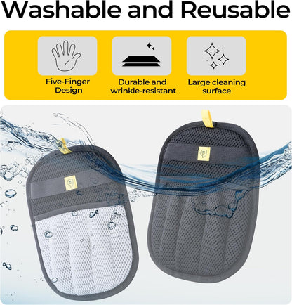 Pet Hair Remover Glove for Dogs & Cats – Grooming Glove, Reusable Fur Removal Tool for Furniture, Couch, Carpet & Car – Easy Pet Hair Cleaning Mitt, (1Pcs Black)