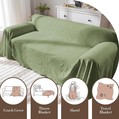 Waterproof Couch Cover, Reversible, Pet-Friendly, Washable and Anti-Slip Couch Covers for Sofa Protection with 3 Cushions, Sofa Slipcovers for Dogs and Cats (71×118in/Brown)