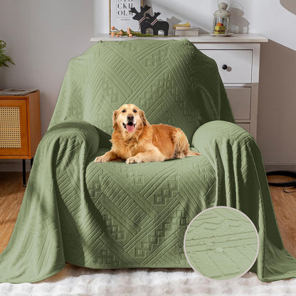 Waterproof Couch Cover, Reversible, Pet-Friendly, Washable and Anti-Slip Couch Covers for Sofa Protection with 3 Cushions, Sofa Slipcovers for Dogs and Cats (71×118in/Brown)