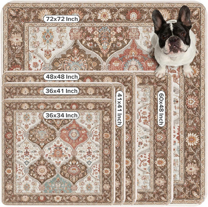 INVENHO Washable Pee Pads for Dogs 72"x72" Reusable Dog Pads Extra Large Upgrade Non-Slip Dog Pee Pads Heavy Absorbency Puppy Pee Pads Quick Dry Whelping Pads/Waterproof Puppy Training Pad