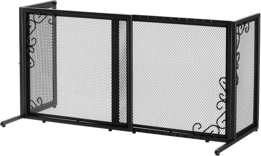 Richell USA - Freestanding Metal Mesh Pet Gate Small (94944) (Black)