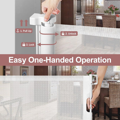 Extra Wide Baby Gate for Large Openings Retractable Baby Gates Indoor Outdoor Extra Long Dog Gate for Doorway Stair Gates for Kids or Pets Extra Large Dog Gate for Stairs