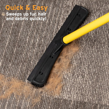 FURemover Pet Hair Removal Rubber Broom, 58" Telescopic Handle