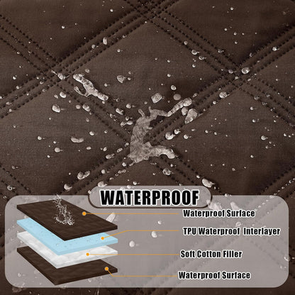 Smiry Waterproof Dog Bed Cover Blanket 30x70, Soft Reversible Pet Blanket, Washable Leakproof Cats Dogs Couch Cover for Sofa, Couch, Furniture, Grey/Dark Grey