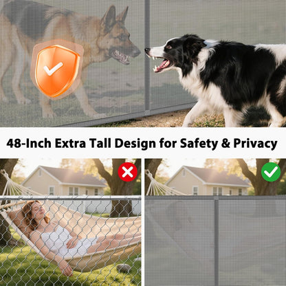 250" Reinforced Extra Wide Baby Gate Retractable Dog Gate, 21ft Extra Long Baby Gate Retractable Gates for Dogs, 48" Extra Tall Pet Gate Retractable Fence Outdoor Gate for Deck/Garage/Patio, Black