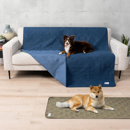 PetAmi Waterproof Couch Cover for Dogs, Reversible Furniture Cover Sofa Protector for Pet Cat Bed, Washable Blanket Dog Cover for Couch Seat, 52x82 Gray