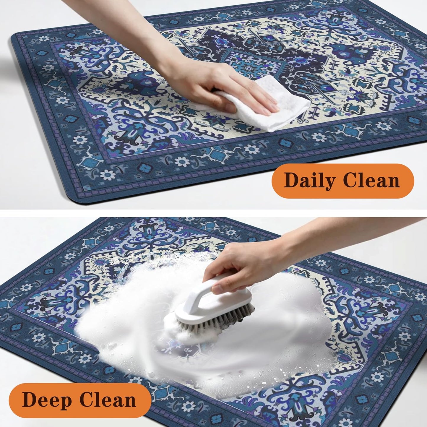 Pet Feeding Mat for Floors Waterproof Dog Mat for Food and Water Absorbent Quick Dry Non Slip mat for Cat Bowls