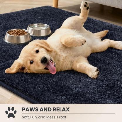 PURRUGS Dirt Trapping Door Mat 20" x 31.5", Non-Slip Machine Washable Entryway Rug, Dog Doormat, Indoor Front Door Mat, Super Absorbent Entry Rug for Muddy Shoes & Paws, Bluish Grey-Black