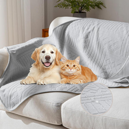 Waterproof Couch Cover, Reversible, Pet-Friendly, Washable and Anti-Slip Couch Covers for Sofa Protection with 3 Cushions, Sofa Slipcovers for Dogs and Cats (71×118in/Brown)