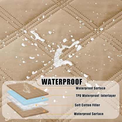 Smiry Waterproof Dog Bed Cover Blanket 30x70, Soft Reversible Pet Blanket, Washable Leakproof Cats Dogs Couch Cover for Sofa, Couch, Furniture, Grey/Dark Grey