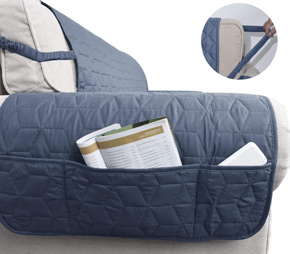 Ameritex Couch Sofa Slipcover 100% Waterproof Nonslip Quilted Furniture Protector for Dogs, Children, Pets, Machine Washable (Beige, 68")