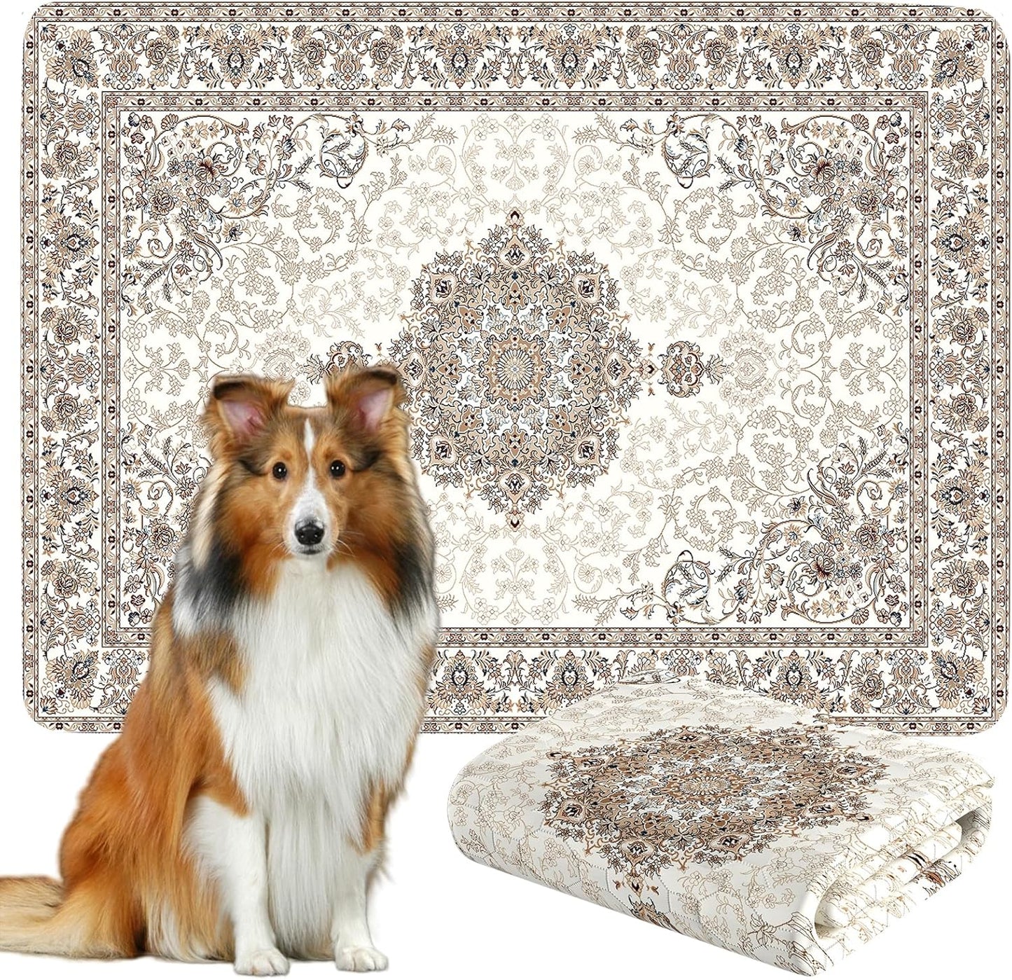Dogcator Washable Pee Pads for Dogs, 2 Pack Reusable Puppy Training Pads. 36''x48'' Super Absorbent Dog Rugs, Non-Slip and Leakproof Pee Mat for Dogs, Whelping Pads for Crates and Floors
