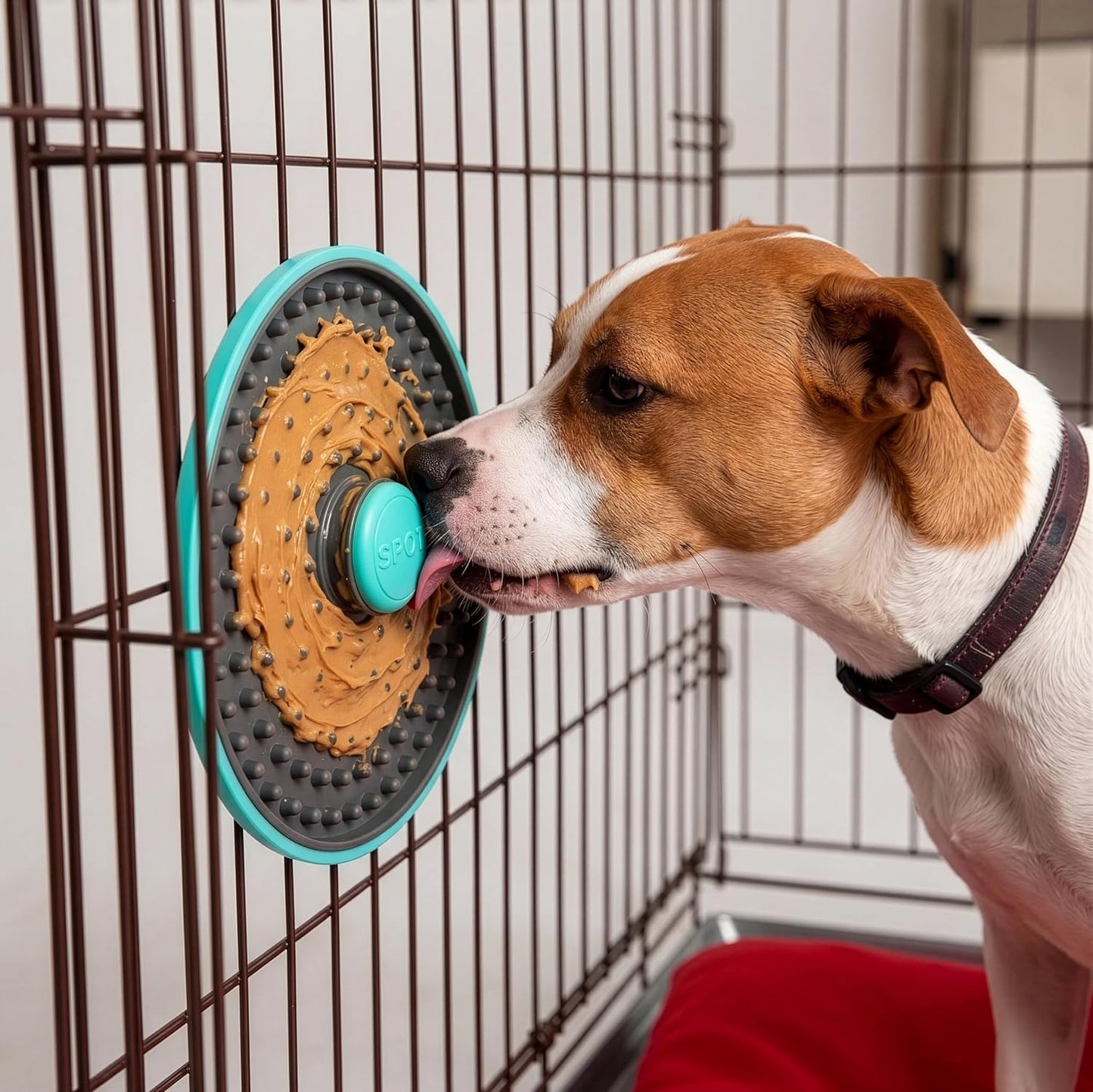 SPOT Soothers Multipurpose Dog Lick Mat - 6in Slow Feeder & Crate Enrichment Toy for Small & Medium Dogs and Puppies, Food-Grade Rubber, Dishwasher Safe, Anxiety & Boredom Relief